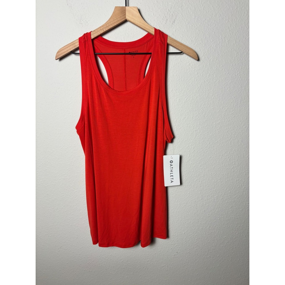 Athleta With Ease 2.0 Tank Top Red Racerback Activewear Camisole NWT Size L